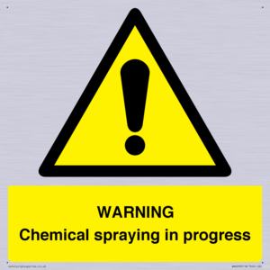 WARNING Chemical spraying in progress